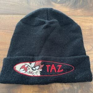 Vintage Taz Beanie Sock Hat Cap Looney Tunes Tazmanian Devil